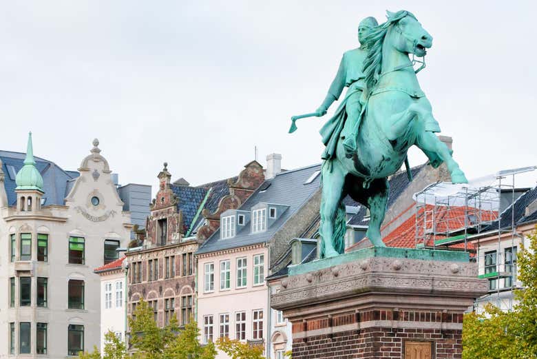The equestrian statue of warrior-bishop Absalon